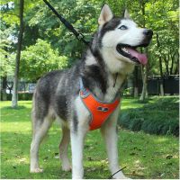 Dog Protective Vest Adjustable Reflective Breathable Harnesses For Medium Large Dog Breast-band Husky Alaskan Pet Accessories Collars