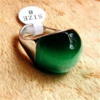 Female opal ring ring not fade titanium steel ring luxury index finger ring ice ice goddess with the second paragraph change —D0517