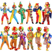 Halloween Carnival Variety Children Funny Clown Costumes Christmas Boy Girl Joker Costume Cosplay Party Dress Up Clown Suits