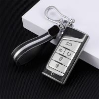 TPU Leather 5 Buttons Car Key Case Cover For GAC Trumpchi GS4 GM8 GA3 GA6 SGS7 GA4 GS5 GS3 Legend GS8 Remote Fob Key Accessories