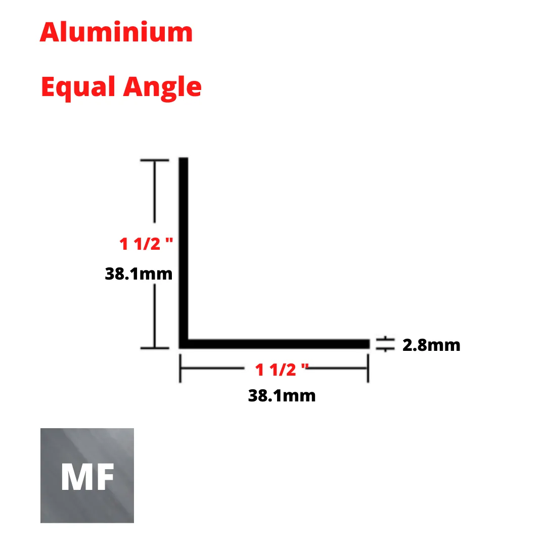 Aluminium Equal Angle Bar L Shape Bar Aluminium Angle Bar Corner Track  (2ft, 3ft, 4ft, 5ft, 6ft, 7ft) | Lazada