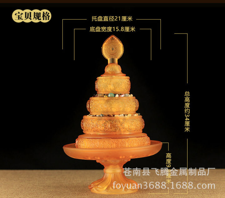authentic-guarantee-พระพุทธรูปทิเบตนำเสนอแผ่น-มัดทำจากแก้วสีเนปาล-จาน-มัดสำหรับพระแม่มารีนตรีทิเบตขนาดใหญ่