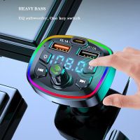 Q7 FM Transmitter Car Bluetooth MP3 Audio Player Wireless Handsfree Car With 20W PD Type-c Fast USB Charger