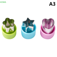 ?【Lowest price】HOMA เครื่องหั่นผักรูปทรงหัวใจแบบพกพา3ชิ้น เซ็ตอุปกรณ์ในครัวทำจากสแตนเลสอุปกรณ์ในครัวสำหรับทำอาหาร