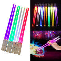 2pcspair Luminous LED Chopsticks Light Up Lightsaber Chopsticks Food Safe Tableware for Kitchen Dinning Room Party Supplies