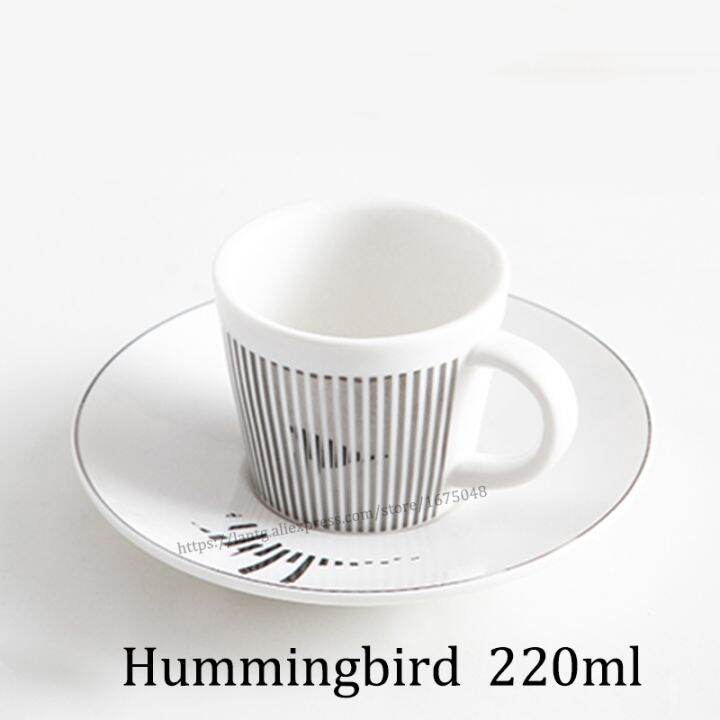 high-end-cups-creative-horse-anamorphic-cup-mirror-reflection-cup-hummingbird-mug-luycho-ชุดชากาแฟพร้อม-coaster-90ml-220ml