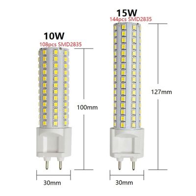 【Worth-Buy】 หลอดไฟ G12 10W 15W หลอดไฟ Led 108ชิ้น144ชิ้น Ac85 Smd2835-หลอดไฟสว่างภายในบ้านโคมไฟความสว่างสูง265V