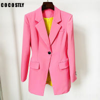 New 2022 Blazer Women One Button Single Breasted Slim Fit Suits Long Sleeve Jacket Women Clothing Female Outwear veste femme