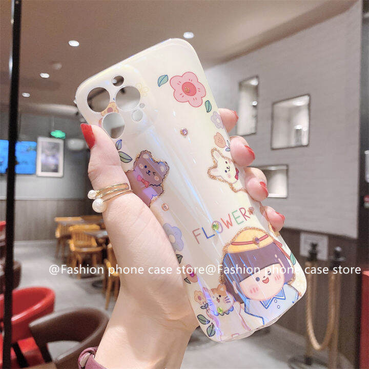 phone-case-เคส-realme-11-11x-realme11pro-realme-11-pro-plus-5g-4g-nfc-แวว-rhinestone-หรูหราน่ารัก-sun-girl-เคสนิ่มลายการ์ตูน2023