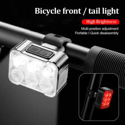 Gb ไฟหน้าจักรยานเสือภูเขาไฟท้ายหน้าไฟ LED ชาร์จ USB,ไฟท้ายจักรยาน MTB ขี่จักรยานกันน้ำไฟฉายโคมไฟรักษาความปลอดภัย
