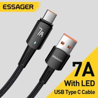 Essager 7A 100W USB Type C Cable 100W Fast Charging Wire For OPPO Oneplus Huawei P40 P30 Samsung Realme USB C Charger Data Cord