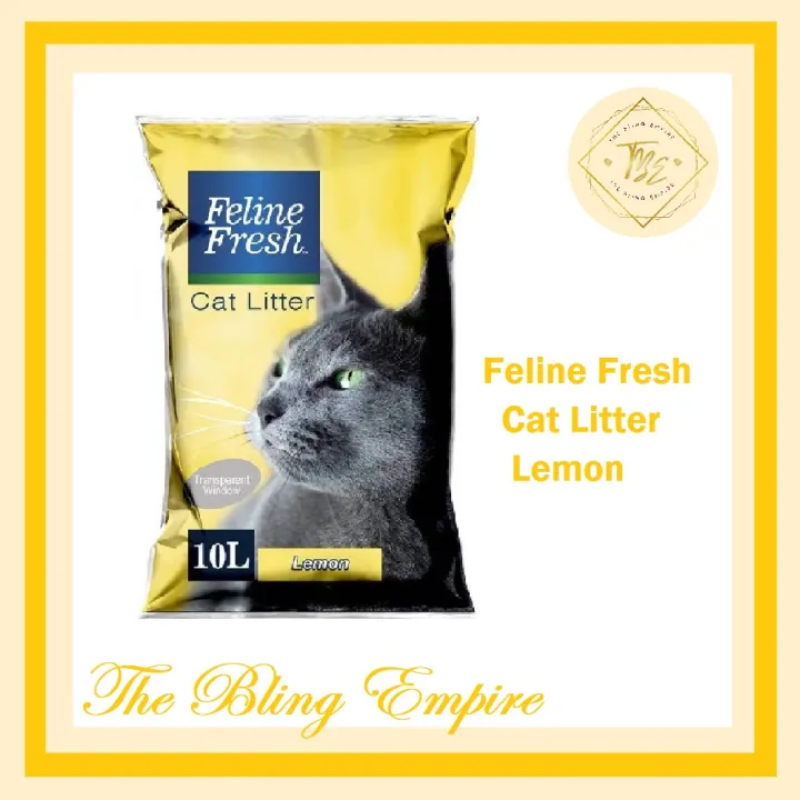 [Ready Stock] Feline Fresh Cat Litter Clumping 10L LEMON, LEMONGRASS