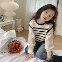 [COD] spring and autumn suit 2023 new trendy baby girl foreign style splicing sweater net red jeans two-piece