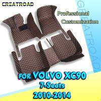 RHD Car Floor Mats For Volvo XC90 Seven Seats 2010 2011 2012 2013 2014 Custom Auto Foot Pads Carpet Cover Interior Accessories