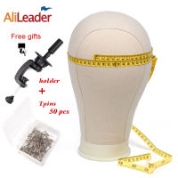 Alileader ที่วางวิกผมหัวหุ่นแบบสำหรับจัดแต่งทรงผม,เครื่องมือในการทำวิกด้วยที่หนีบโต๊ะ/หมุด21-25หุ่นหัวผ้าใบ