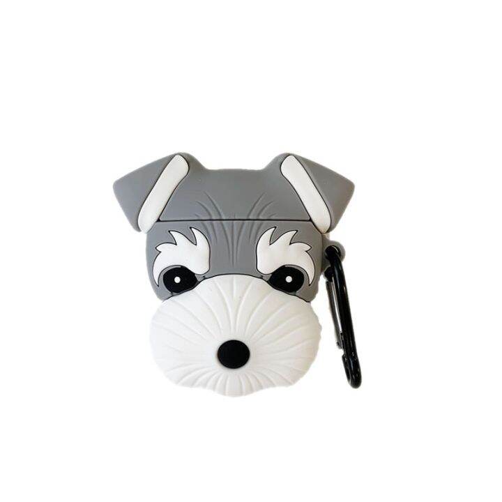 3d-lovely-schnauzer-dog-earphone-silicone-soft-case-for-airpods-1-2-pro-3rd-bluetooth-headset-charging-box-protective-cover-headphones-accessories