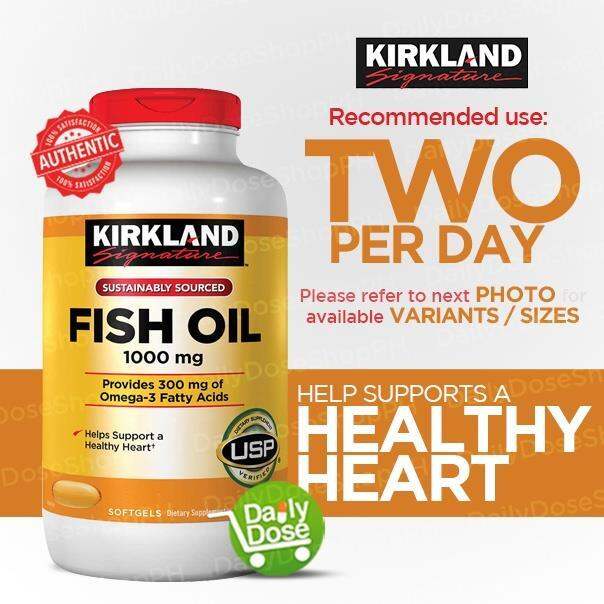 Kirkland Signature Fish Oil 1000 mg. Softgel Lazada PH