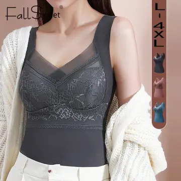 FallSweet Plus Size Vest Front Close Bra Women Latex Padded