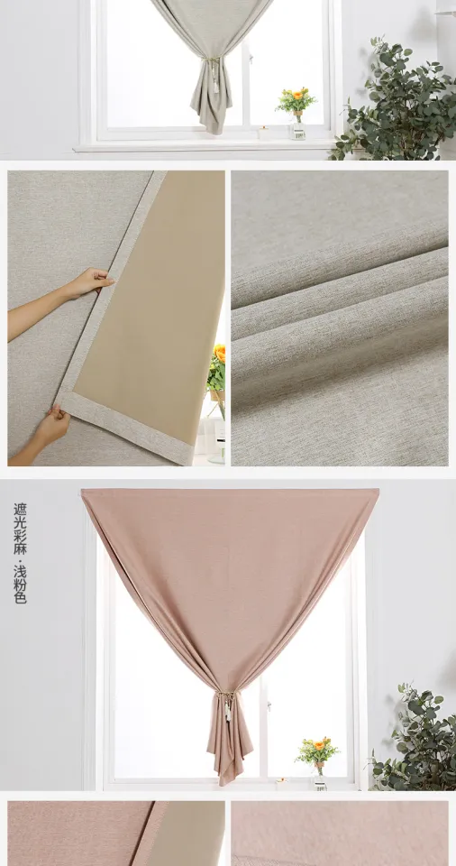 No Punch Velcro Curtain Shading Anti UV Light Easy Install Bathroom  Blackout Window Curtains for The Kitchen Bedroom Living Room