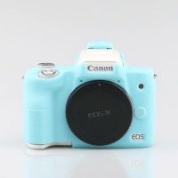 เกราะซิลิโคนผิวเคสอุปกรณ์ป้องกันฝาครอบสำหรับ Canon EOS M50 Mark II EOS M 50 II กล้องดิจิตอลภายในเคสกระเป๋ากล้องอ่อน