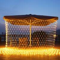 LED Net Mesh Lights 3x2M/ 1.5x1.5M Waterproof Net String Lights Outdoor Hanging Fariy String Lights Plug in for Garden Decor