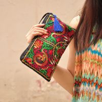 Women Ethnic National Retro Butterfly Flower Bags Handbag Coin Purse Embroidered Lady Clutch Tassel Small Flap Summer Sale