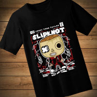 #039 เสื้อยืดลายการ์ตูน SLIPKNOT เสื้อยืดสีดำ เสื้อใส่เล่น เสื้อยืด เสื้อคอกลม ใส่สบาย เสื้อสกรีน เสื้อสั่งทำ เสื้อยืดแขนสั้น เสื้อเท่