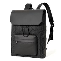 [COD] brand casual geometric rhombic mens backpack high-end large-capacity