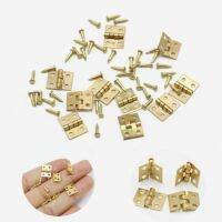 100pcs 10x8mm Tiny golden Mini Small Metal Hinge For 1/12 House Miniature Cabinet Furniture Fittings For Cabinets  home hardware Door Hardware  Locks