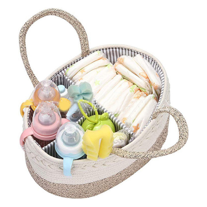 baby-diaper-storage-box-100-cotton-rope-baby-room-diaper-basket-diaper-storage-box-for-wet-wipes-toy-organizer-nappy-bag