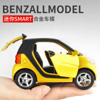 132 Scale Benz Smart Fortwo Diecast Model Pull Back Car Collectible Toy Gifts with Sound &amp; Light