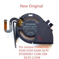 DXDFF ระบายความร้อนแล็ปท็อป CPU เดิมใหม่พัดลมสำหรับ Lenovo THINKPAD X240 X250 X240I X270 DC5V EF50050S1-C590-S9A 2.25W