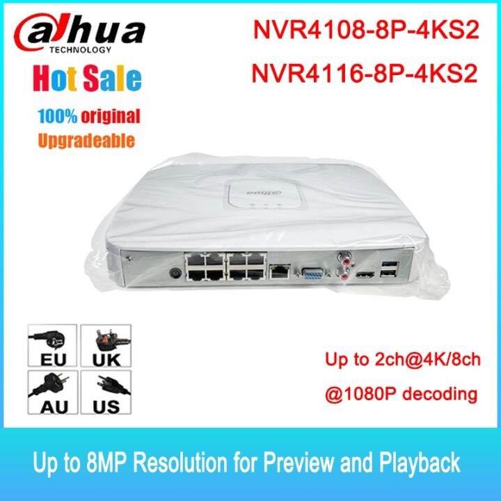 dahua-nvr-8-16ch-nvr4108-8p-4ks2-l-nvr4116-8p-4ks2-l-เครื่องบันทึกวีดีโอ-poe-ชุดอุปกรณ์-nvr-j44ป้องกันวิดีโอรักษาความปลอดภัย