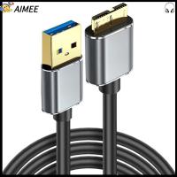 AIMEE แล็ปท็อป ฮาร์ดดิสก์ไดรฟ์ ความเร็วสูง ชาร์จเร็ว สายข้อมูล สาย USB 3.0ถึงไมโคร B ชายกับชาย