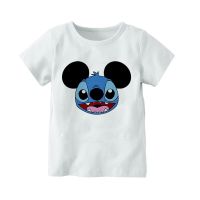 2022 Children Lilo Stitch Cartoon Print T-shirts Boys&amp;Girls Funny Baby Tops Kids Summer O-Neck Tshirt