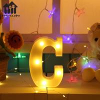 3D 26 Letter Alphabet LED Marquee Sign Light Indoor Wall Hanging Night Lamp