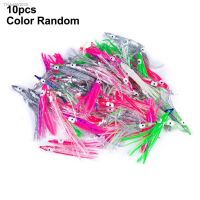 ¤┋ 10Pcs/Lot Soft Lure Squid Skirts Artificial Bait Lures 5cm7cm10cm12cm Octopus Squid Luminous Luya Soft Bait Mixed Color Random