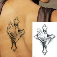 temporary tattoo cross halloween tattoo water transfer one piece tattoo big body art tatoo back black tatto 3D tattoos sticker