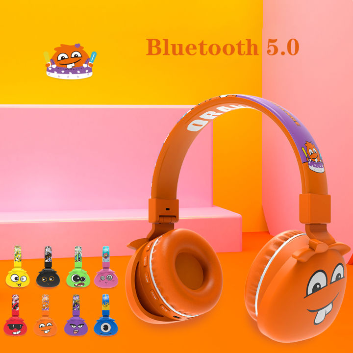 cartoon-wireless-headphones-bluetooth-5-0-foldable-hifi-headset-cat-ear-headphone-for-children-with-mic-fm-radio-support-tf-card
