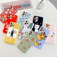 ❂ For iPhone 11 Case Silicone Soft TPU Cartoon Painted Animal Pattern For iPhone 11 Pro Max Candy Colors Phone Protective Shell