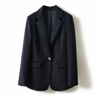 Spot parcel post Products in Stock New Fashionable Urban Dark Blue Womens Wool Suit Jacket