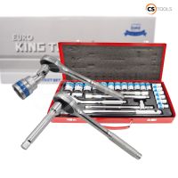 ??Hot Sale EURO KING TOOLS ชุดเครื่องมือ ประแจ ชุดบล็อก 24 ชิ้น ขนาด 1/2 (4หุน) ราคาถูก ชุดประแจล็อค ชุดประแจบล็อค ชุดประแจแหวนข้าง ชุดประแจ6เหลี่ยม