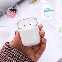 【New-store】 One Retail กรณี For2ใสใสหูฟังปกสำหรับ Air Pods 1กล่องชาร์จฮาร์ดพีซีคริสตัลกรณีปก