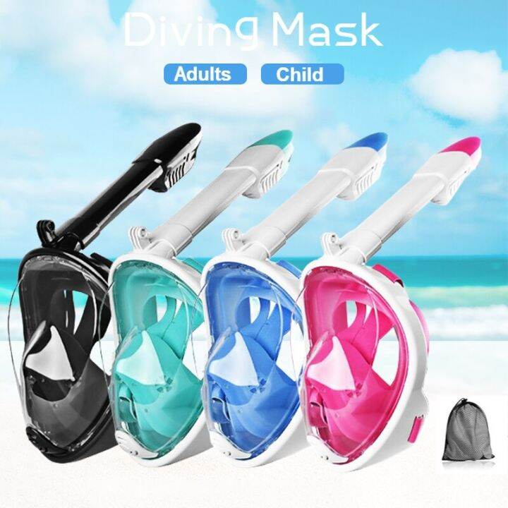 Hot Underwater Snorkeling Full Face Adult /Children Swim Mask Set Scuba