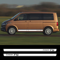 2PCS Stripes Graphics Vinyl Decals Car Body Side Skirt Stickers for VW Transporter Camper T5 Volkswagen Auto Decor Accessories