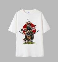 เสื้อยืดวันพีซ Lufly Samurai เสื้อยืดฤดูใบไม้ร่วง เสื้อยืดผ้าฝ้ายฤดูใบไม้ร่วง S-5XL