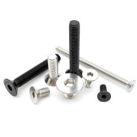 10/50X M1.6 M2 M2.5 M3 M4 M5 M6 DIN7991 Black Grade 10.9 304 Stainless Steel Hexagon Hex Socket Flat Countersunk Head Bolt Screw Nails Screws Fastener