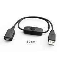 Data Sync USB 2.0 Extender สายไฟต่อ USB พร้อมสวิตช์เปิดปิดไฟ LED แสดงสถานะสำหรับ Raspberry Pi PC พัดลม USB หลอดไฟ LED