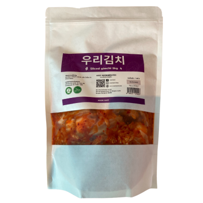 กิมจิเกาหลีแท้ ทำโดยเชฟเกาหลี ผักกาดขาวแบบสไลด์และแบบหัว woori gimchi kimchi 우리김치 400g 1kg