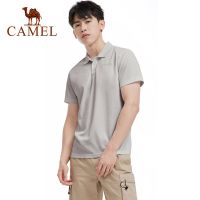 Cameljeans เสื้อโปโลผู้ชายแขนสั้นซัมเมอร์,เสื้อยืดลำลองพิมพ์โลโก้เสื้อ